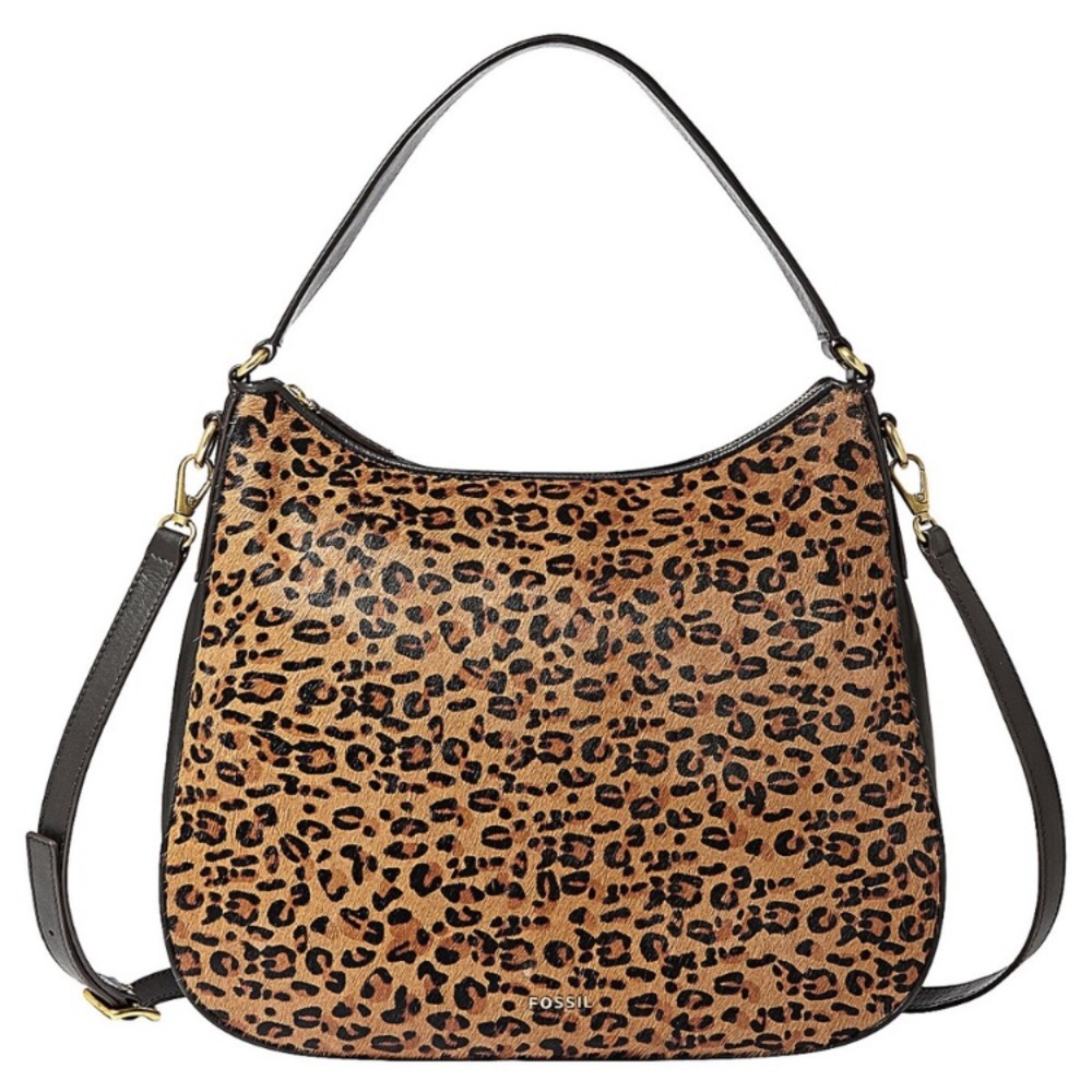 Fossil Memoir Cheetah Print Hobo Crossbody purse